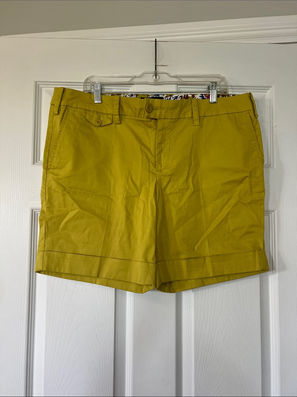 Jessica Mustard Yellow Tailored Bermuda Shorts